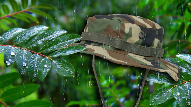 cappello jungle boonie woodland impermeabile